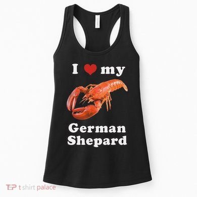 I Love My German Shepard Lobster Women's Tank Top