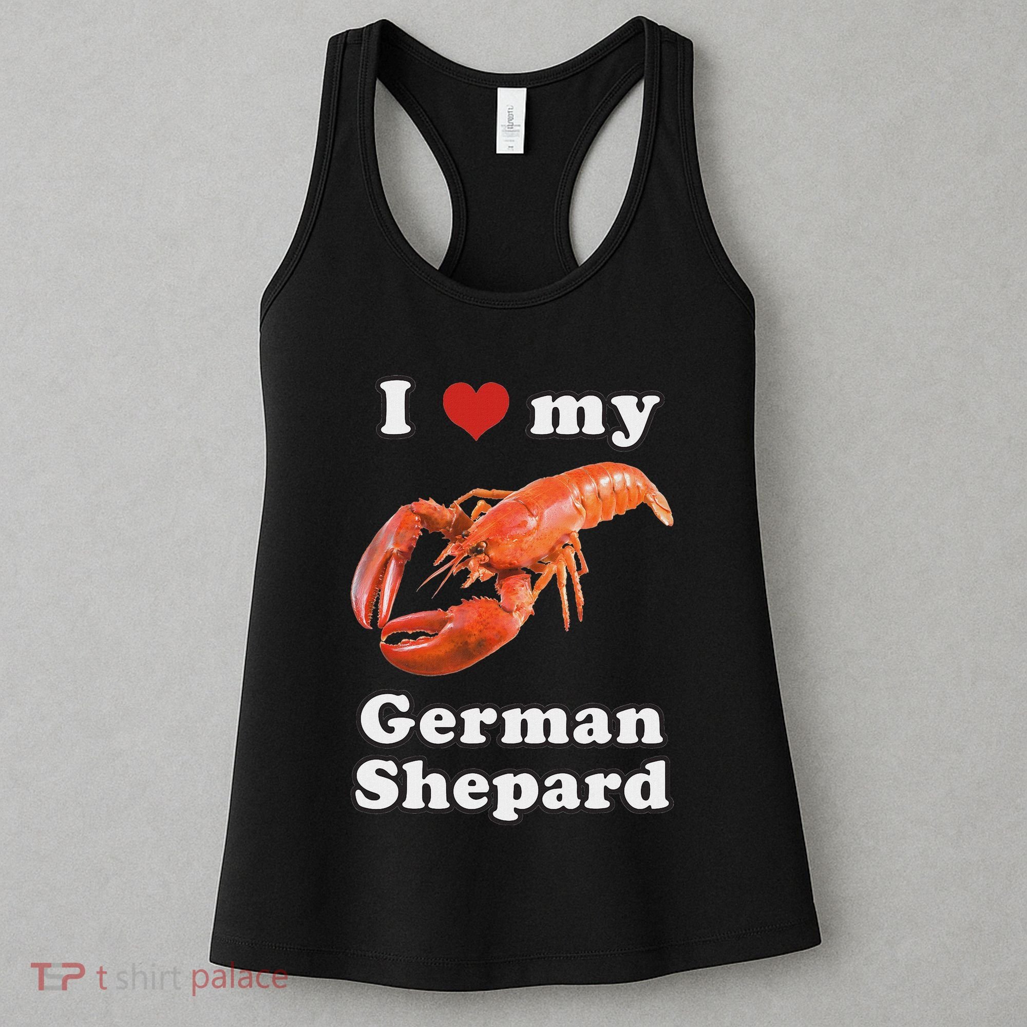 I Love My German Shepard Lobster Women's Tank Top