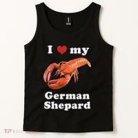 I Love My German Shepard Lobster Tank Top thumb 2