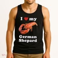 I Love My German Shepard Lobster Tank Top thumb 3