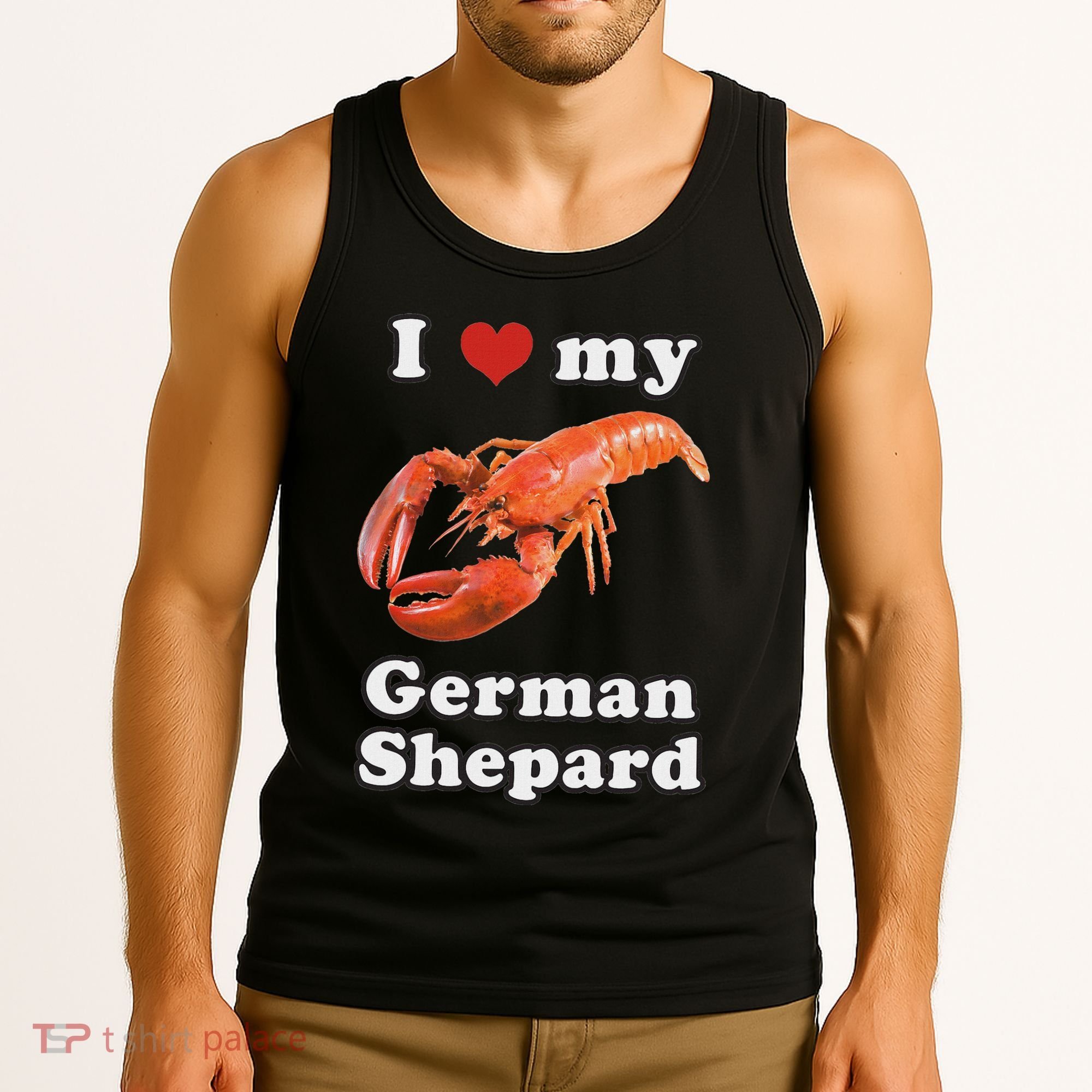 I Love My German Shepard Lobster Tank Top