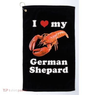 I Love My German Shepard Lobster Golf Towel