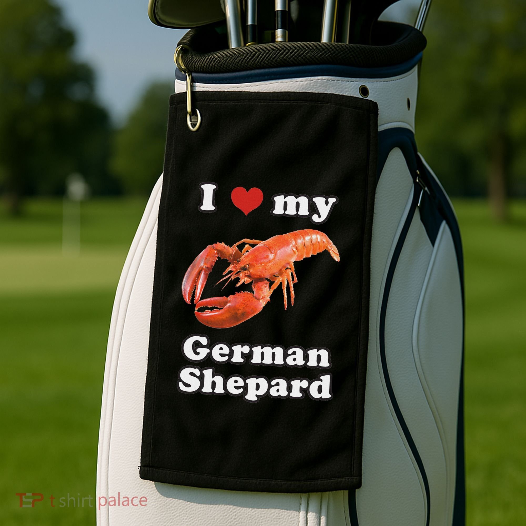 I Love My German Shepard Lobster Golf Towel