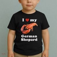 I Love My German Shepard Lobster Toddler T-Shirt thumb 2
