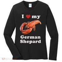 I Love My German Shepard Lobster Women's Long Sleeve Shirt thumb 0