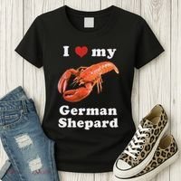 I Love My German Shepard Lobster Women's T-Shirt thumb 3