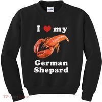 I Love My German Shepard Lobster Kids Sweatshirt thumb 0