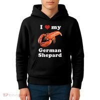 I Love My German Shepard Lobster Kids Hoodie thumb 4