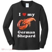 I Love My German Shepard Lobster Kids Long Sleeve Shirt thumb 0