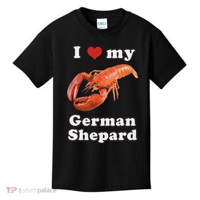 I Love My German Shepard Lobster Kids T-Shirt