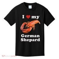 I Love My German Shepard Lobster Kids T-Shirt thumb 0