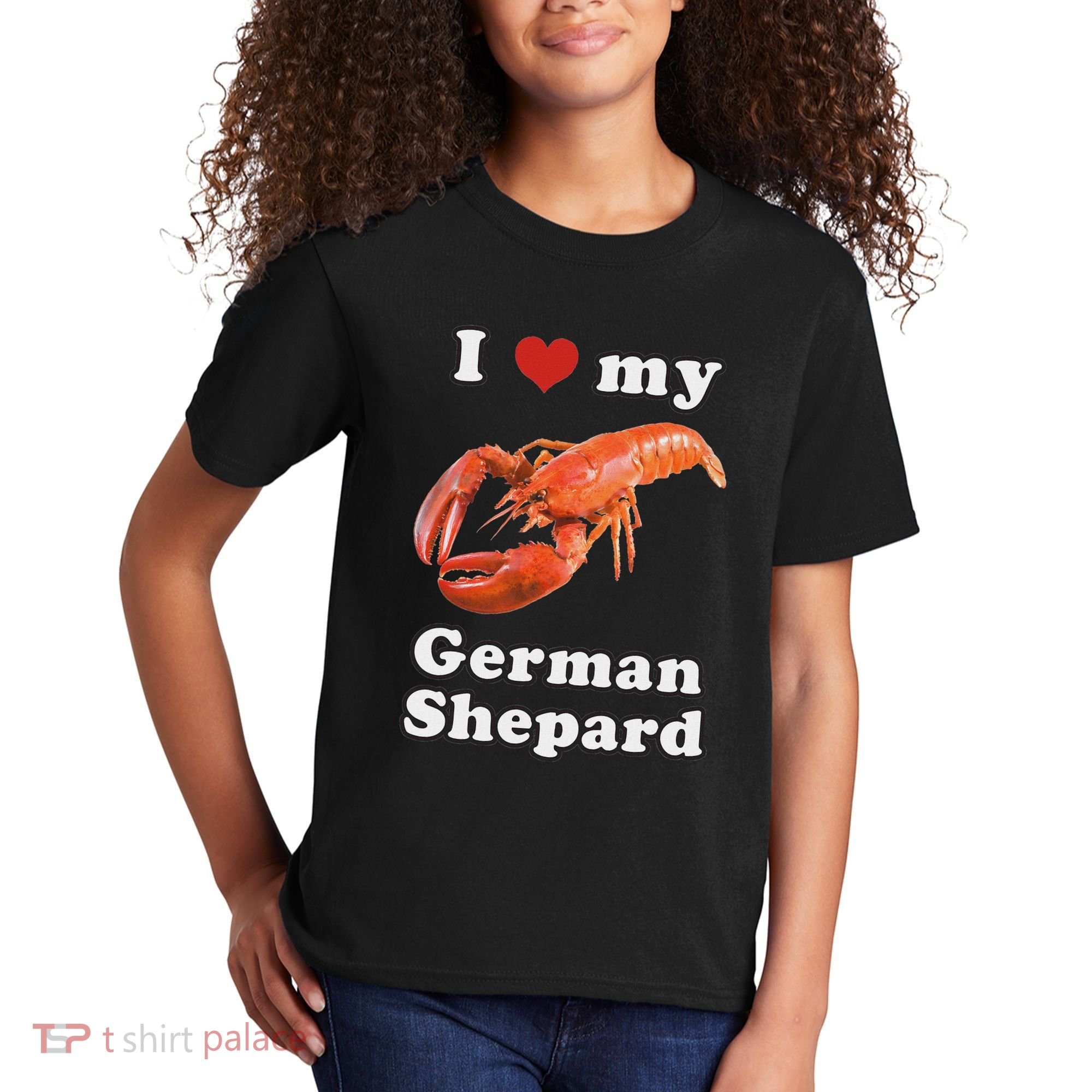 I Love My German Shepard Lobster Kids T-Shirt