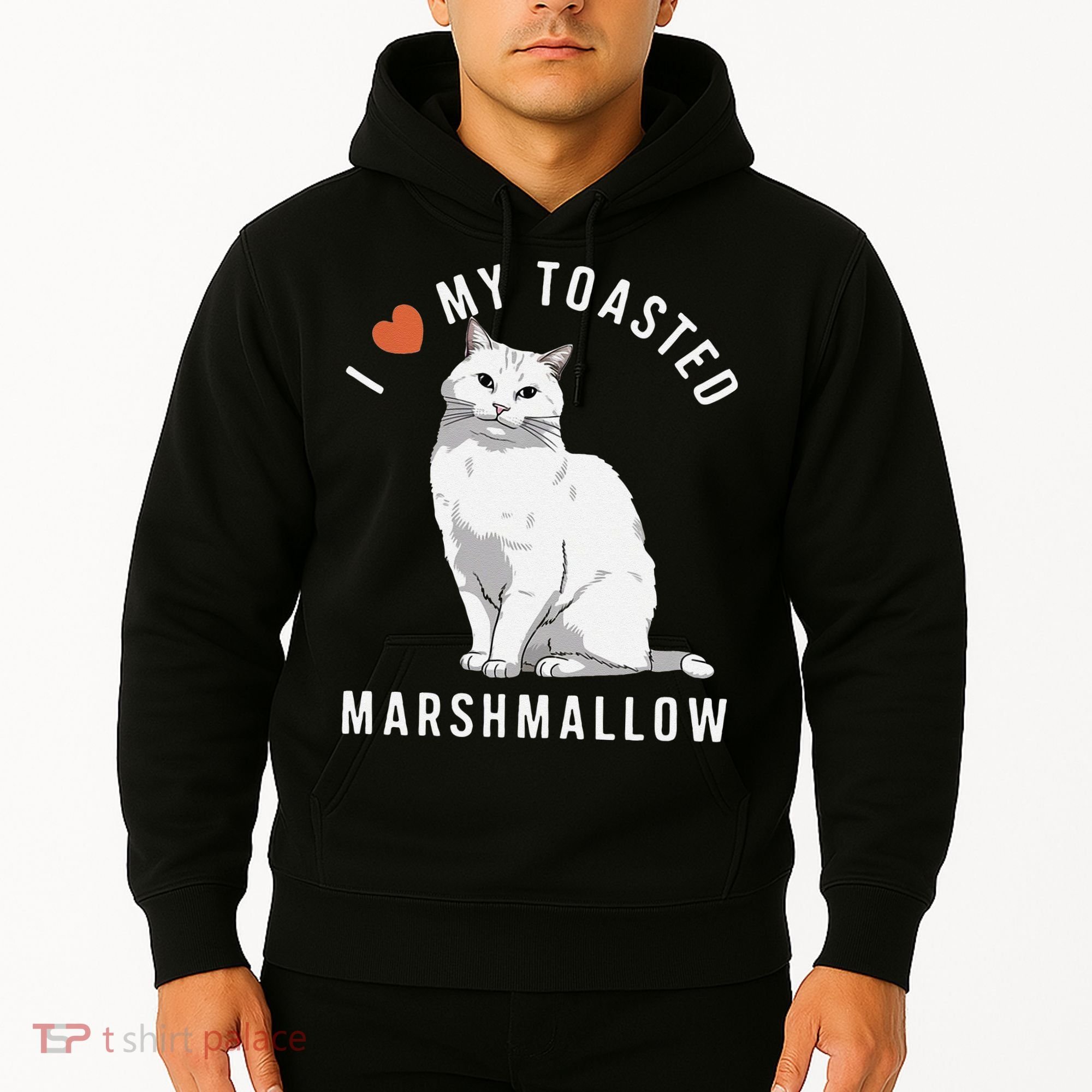 I Love My Toasted Marshmallow Flame Point Siamese Cat Hoodie