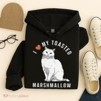 I Love My Toasted Marshmallow Flame Point Siamese Cat Hoodie thumb 4