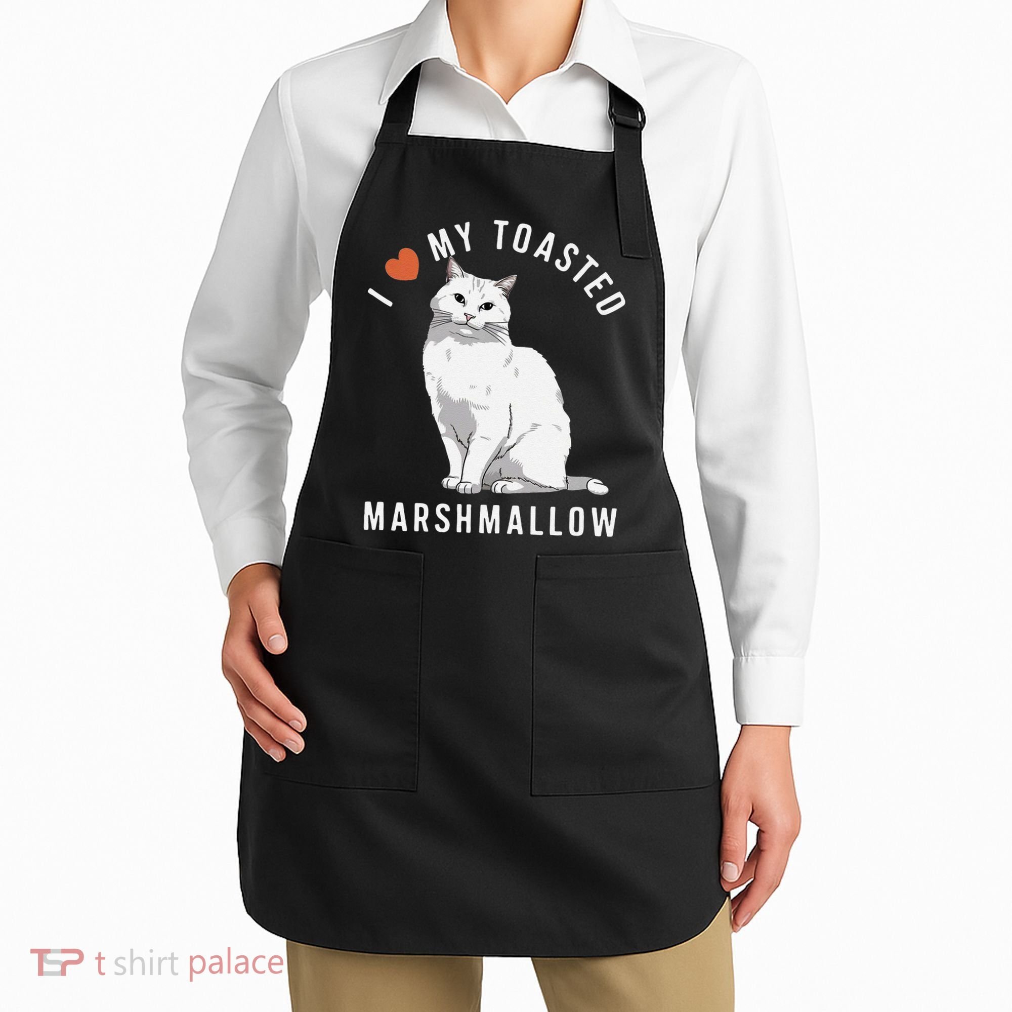 I Love My Toasted Marshmallow Flame Point Siamese Cat Apron