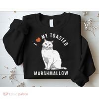 I Love My Toasted Marshmallow Flame Point Siamese Cat Sweatshirt thumb 2