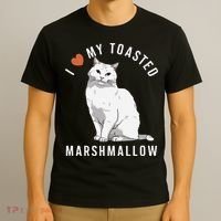 I Love My Toasted Marshmallow Flame Point Siamese Cat T-Shirt thumb 3