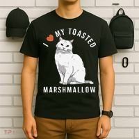 I Love My Toasted Marshmallow Flame Point Siamese Cat T-Shirt thumb 6