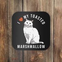I Love My Toasted Marshmallow Flame Point Siamese Cat Coaster thumb 0