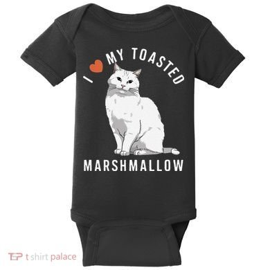 I Love My Toasted Marshmallow Flame Point Siamese Cat Baby Bodysuit
