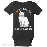 I Love My Toasted Marshmallow Flame Point Siamese Cat Baby Bodysuit thumb 0