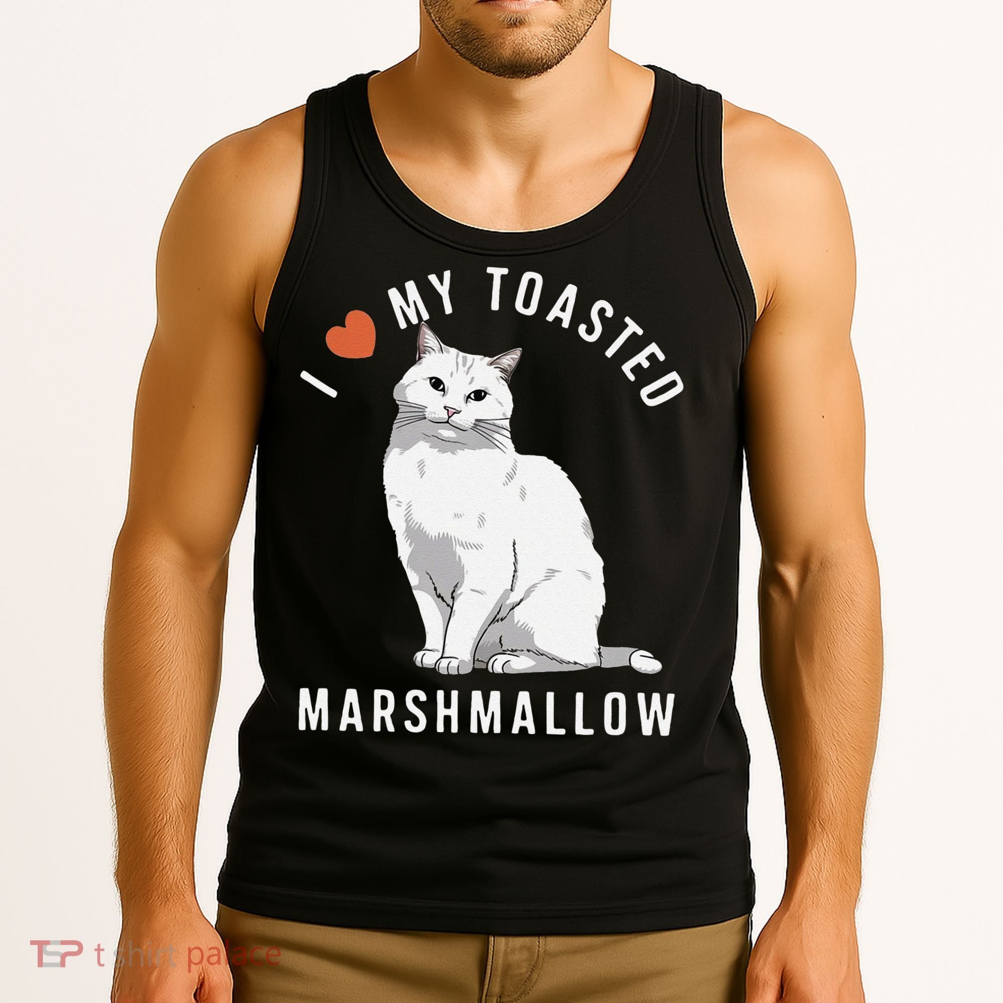 I Love My Toasted Marshmallow Flame Point Siamese Cat Tank Top