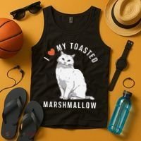 I Love My Toasted Marshmallow Flame Point Siamese Cat Tank Top thumb 4