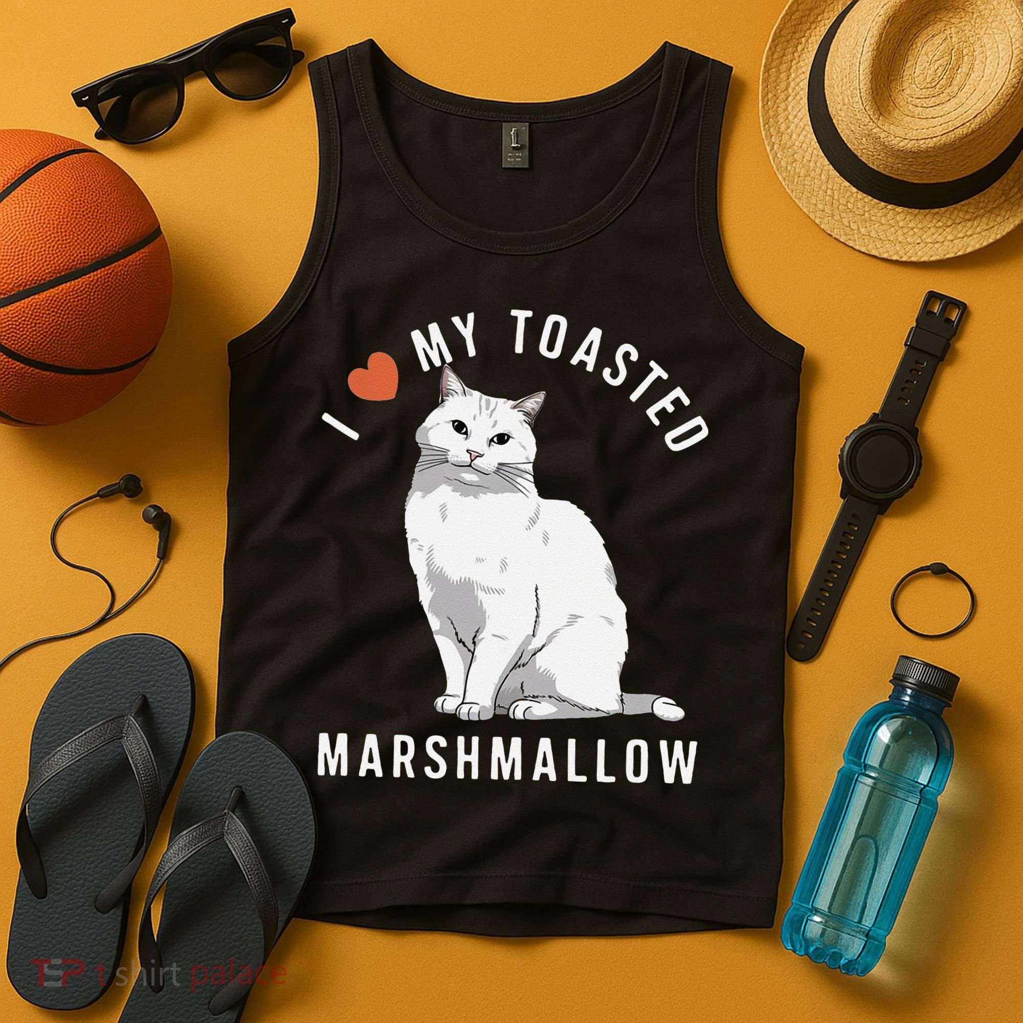 I Love My Toasted Marshmallow Flame Point Siamese Cat Tank Top