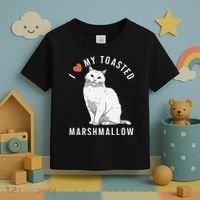 I Love My Toasted Marshmallow Flame Point Siamese Cat Toddler T-Shirt thumb 3