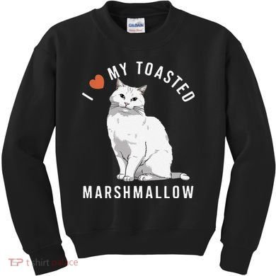 I Love My Toasted Marshmallow Flame Point Siamese Cat Kids Sweatshirt