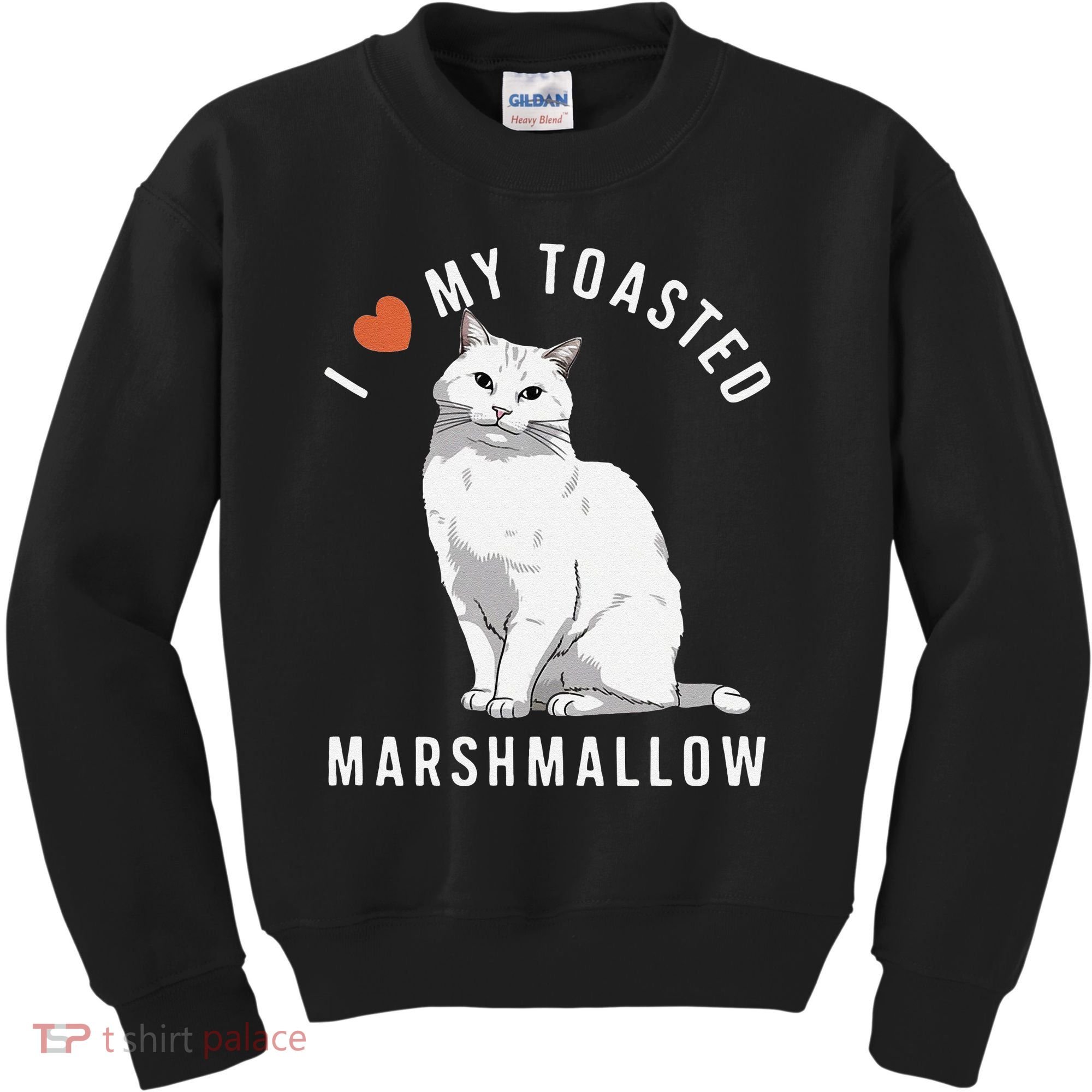 I Love My Toasted Marshmallow Flame Point Siamese Cat Kids Sweatshirt