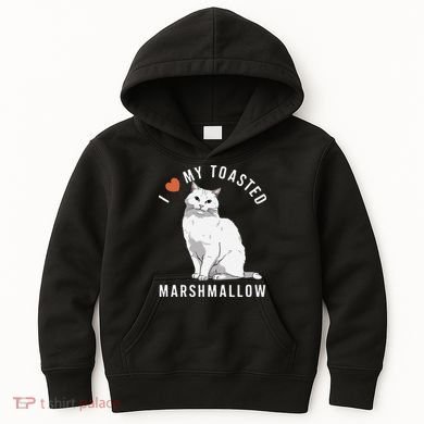 I Love My Toasted Marshmallow Flame Point Siamese Cat Kids Hoodie
