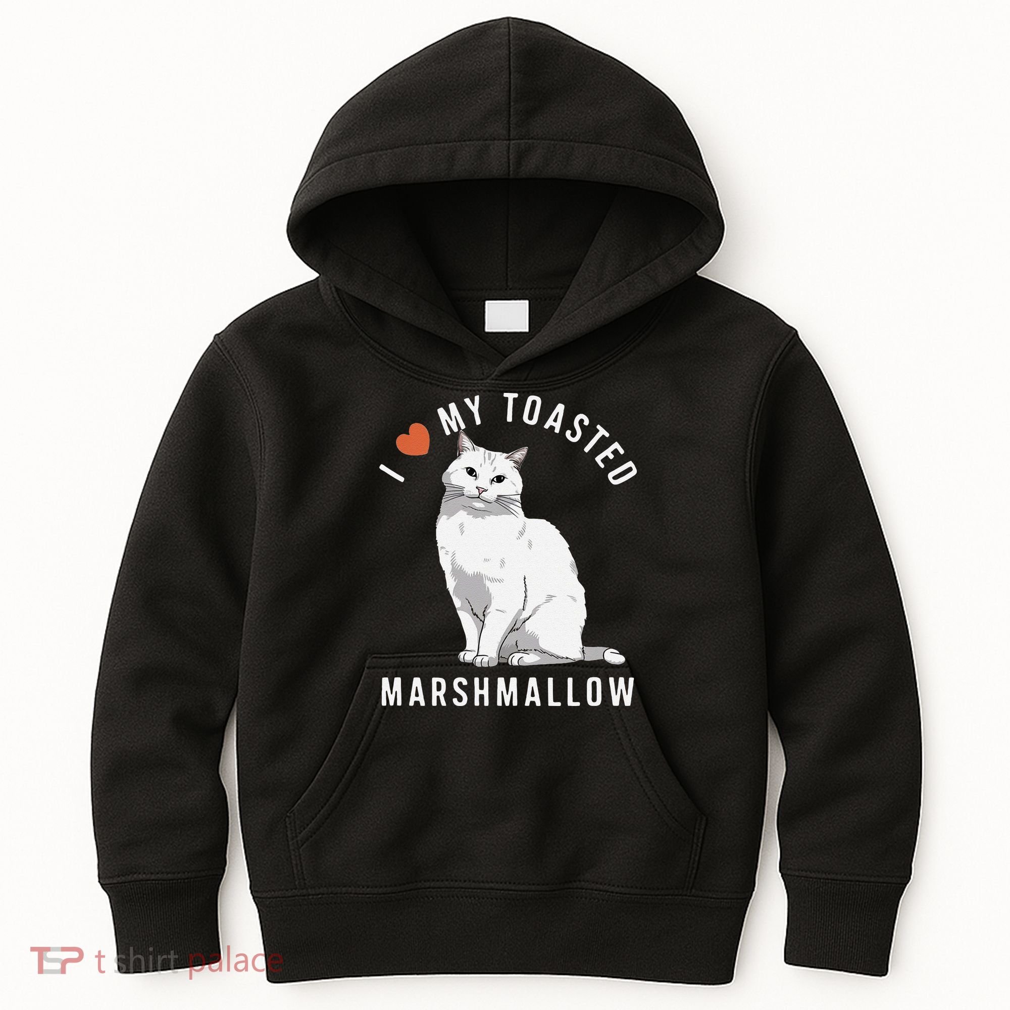 I Love My Toasted Marshmallow Flame Point Siamese Cat Kids Hoodie