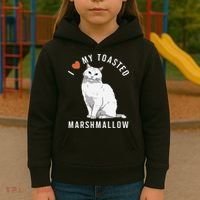I Love My Toasted Marshmallow Flame Point Siamese Cat Kids Hoodie thumb 3