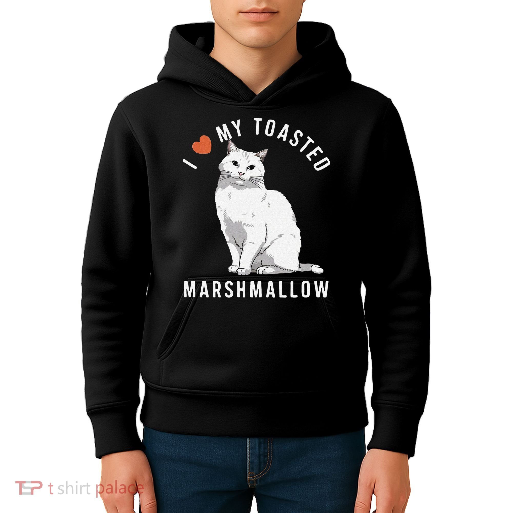 I Love My Toasted Marshmallow Flame Point Siamese Cat Kids Hoodie