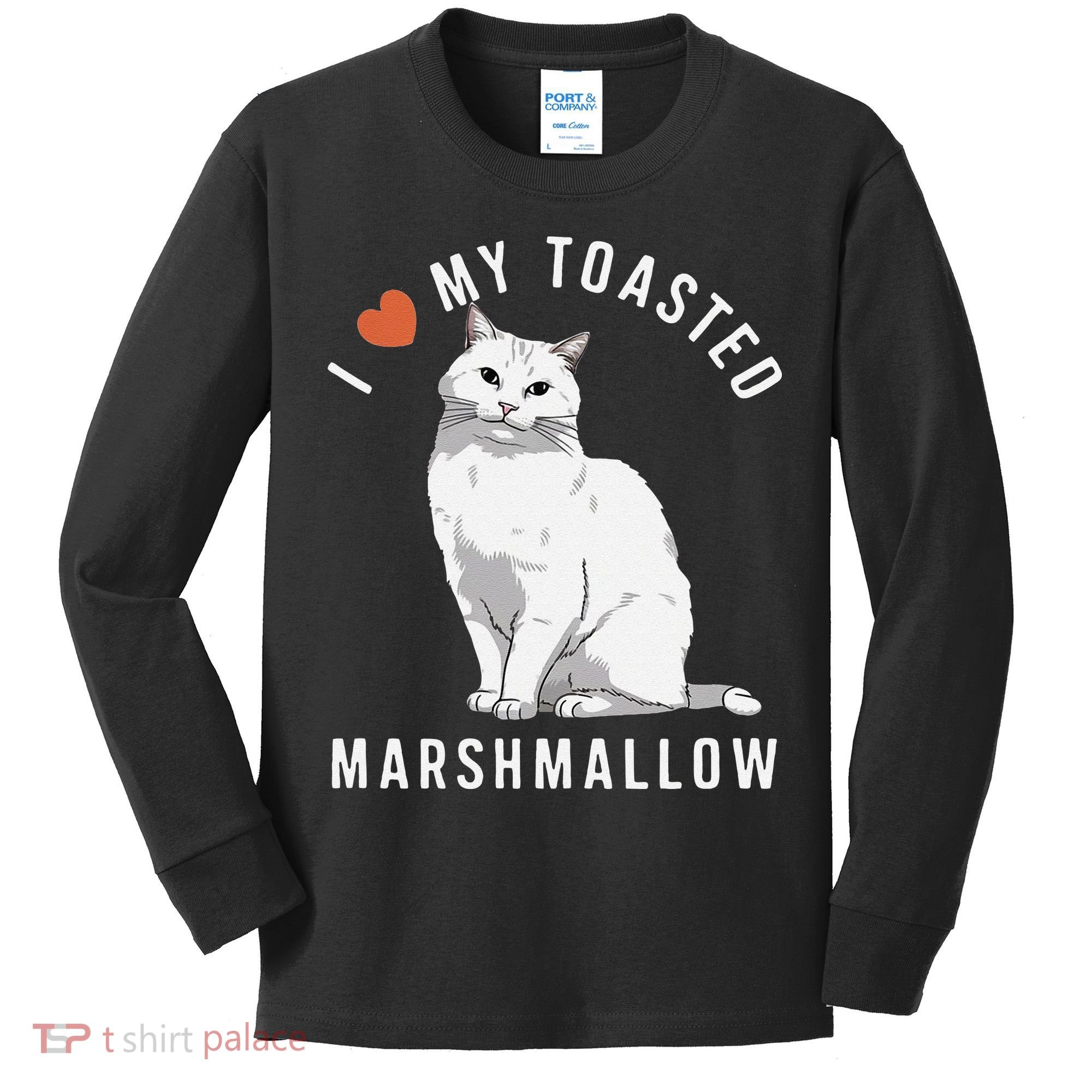I Love My Toasted Marshmallow Flame Point Siamese Cat Kids Long Sleeve Shirt