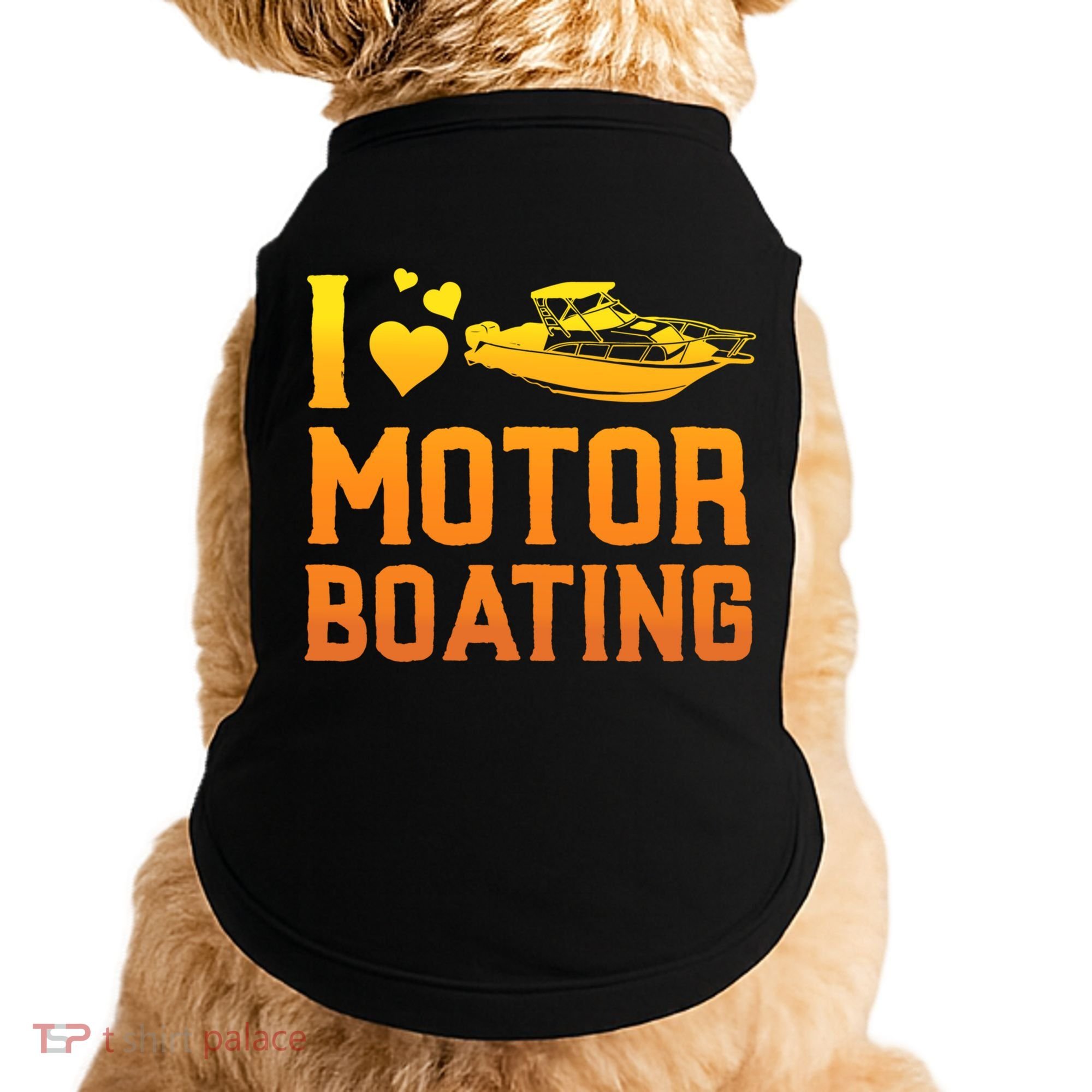 I Love Motor Boating Funny Boater Motor Boating Funny Gift Doggie Tank