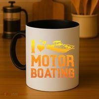 I Love Motor Boating Funny Boater Motor Boating Funny Gift Coffee Mug thumb 4
