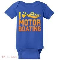 I Love Motor Boating Funny Boater Motor Boating Funny Gift Baby Bodysuit thumb 0