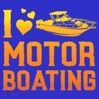 I Love Motor Boating Funny Boater Motor Boating Funny Gift Visor thumb 3