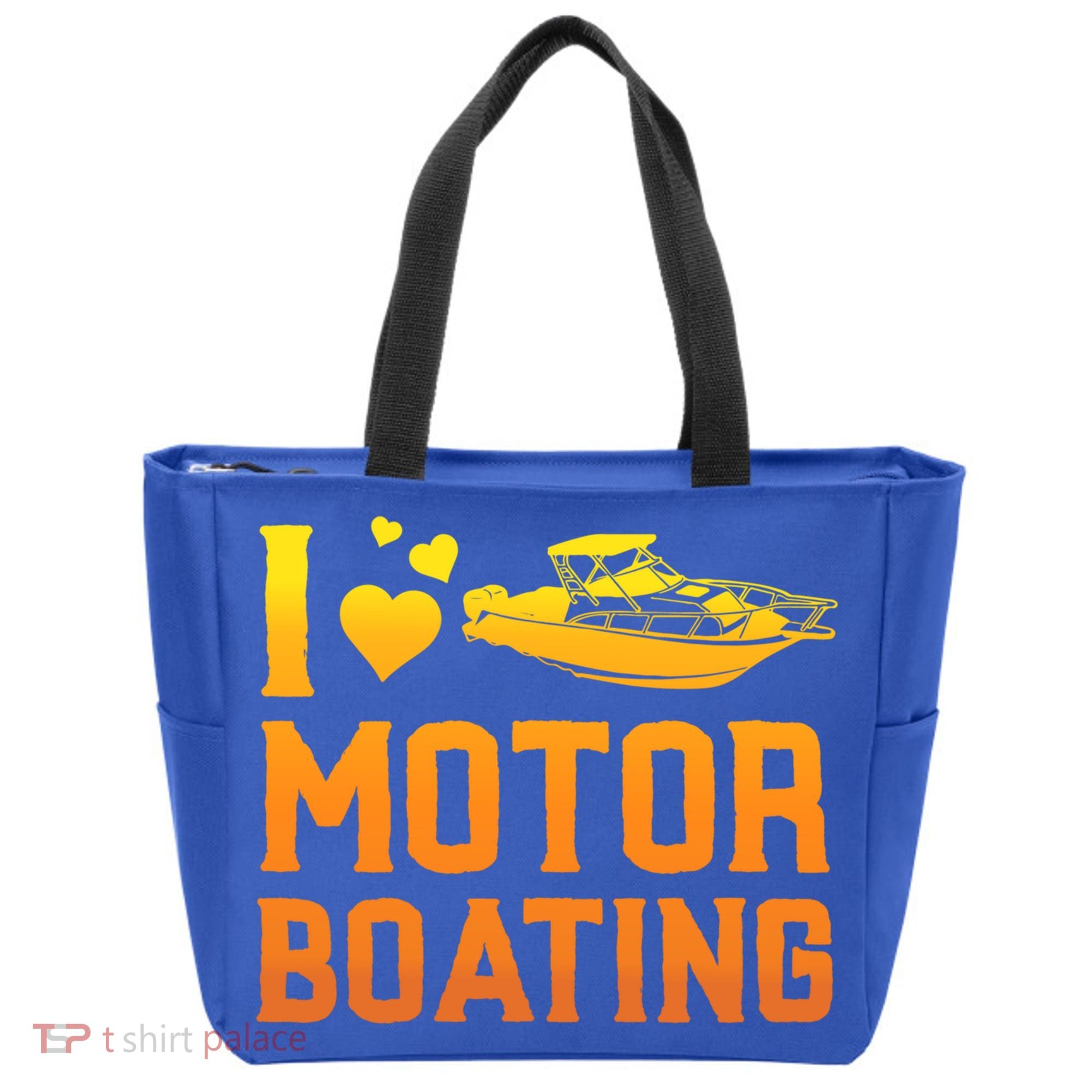 I Love Motor Boating Funny Boater Motor Boating Funny Gift Tote Bag