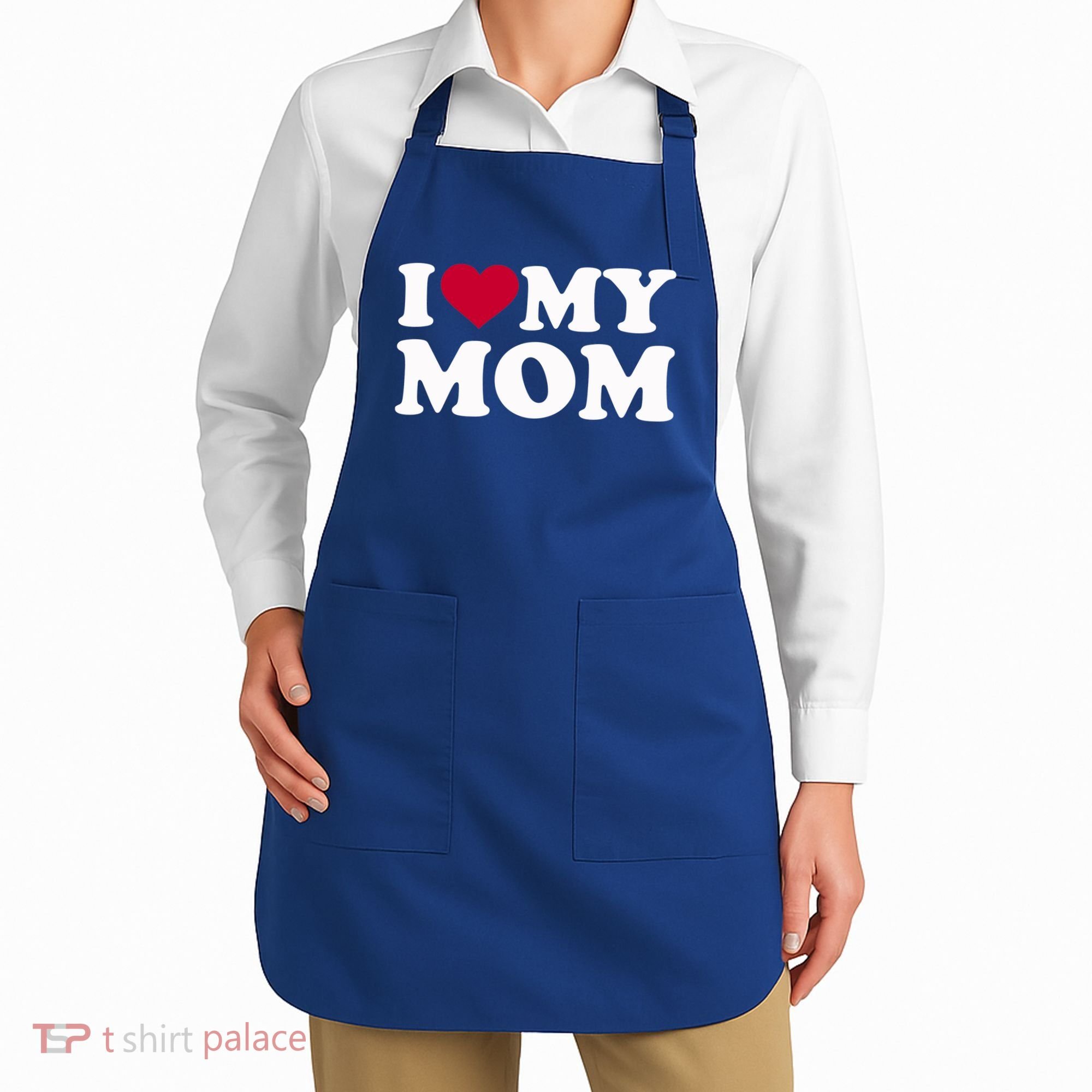 I Love My Mom Cool Gift Apron