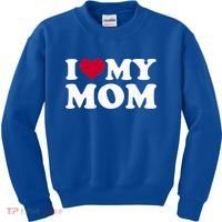 I Love My Mom Cool Gift Kids Sweatshirt thumb 0