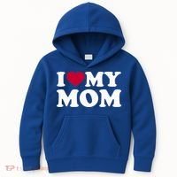 I Love My Mom Cool Gift Kids Hoodie thumb 0