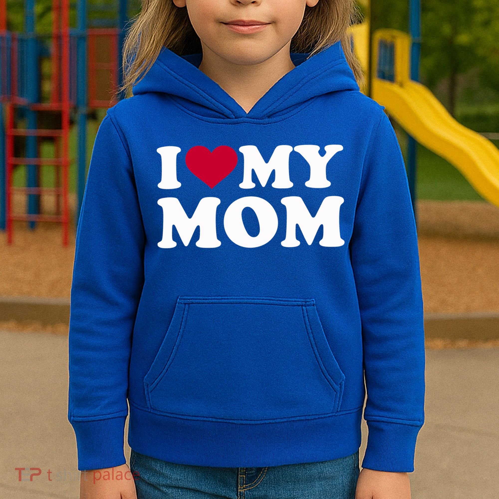 I Love My Mom Cool Gift Kids Hoodie