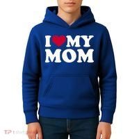 I Love My Mom Cool Gift Kids Hoodie thumb 4