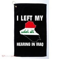 I Left My Hearing In Iraq Golf Towel thumb 0