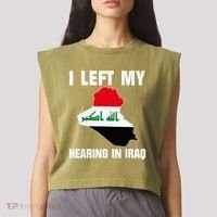 I Left My Hearing In Iraq Garment-Dyed Women's Muscle Tee thumb 2