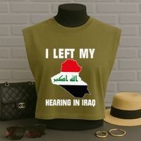 I Left My Hearing In Iraq Garment-Dyed Women's Muscle Tee thumb 3