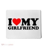 I Love My Girlfriend I Heart My Girlfriend Matching White Mousepad thumb 0